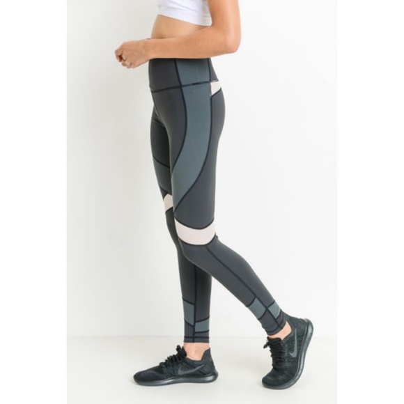 Highwaist Dragonfly Colorblock Full Leggings - Picture 2 of 5